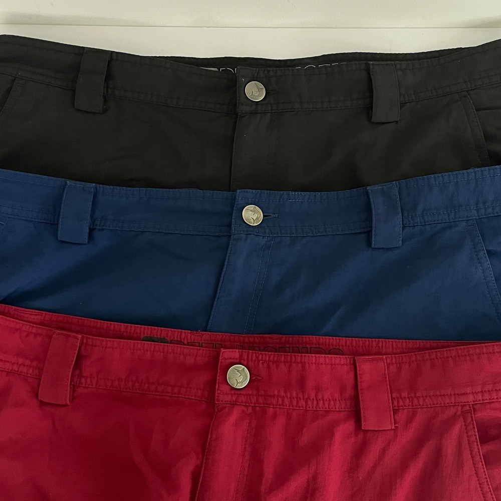 Reel‎ Legends Mens Fishing Cargo Shorts Set of 3 Black Blue Red Size 40 Nylon